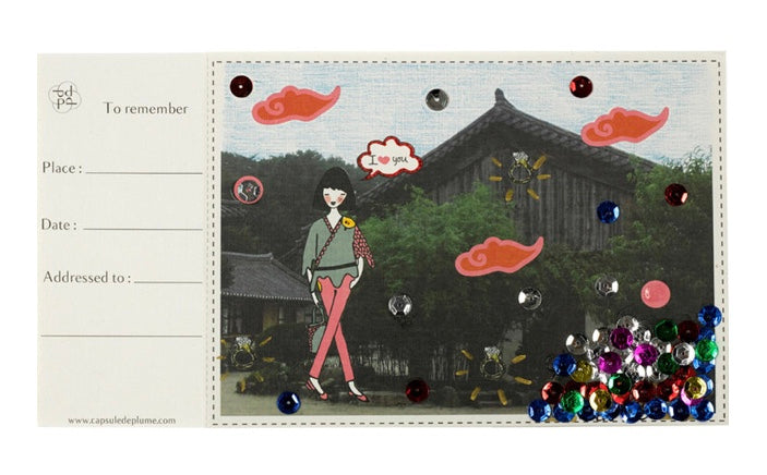 LOVE CHECKBOOK ® POSTCARDS/
CHEQUIER AFFECTIF de VOYAGE