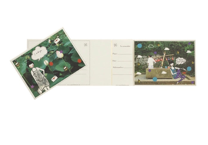 LOVE CHECKBOOK ® POSTCARDS/
CHEQUIER AFFECTIF de VOYAGE